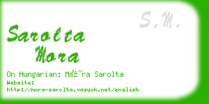 sarolta mora business card